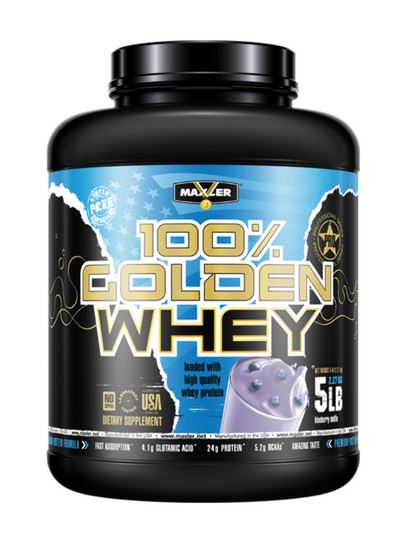 Протеин 100% Golden Whey, вкус Черничный маффин, 2270 гр, MAXLER