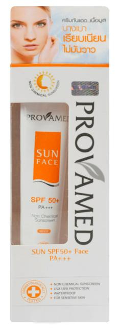 Солнцезащитный дневной крем для лица c SPF 50, 30 гр, Provamed