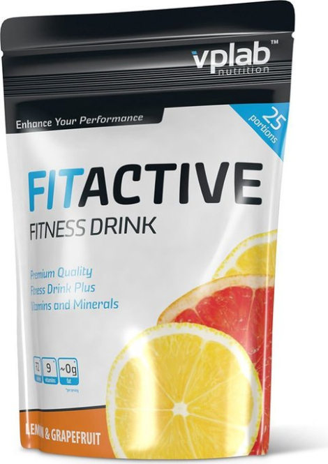 Витаминно-минеральный напиток FitActive Fitness Drink, вкус «Лимон-грейпфрут», 500 гр, VPLab