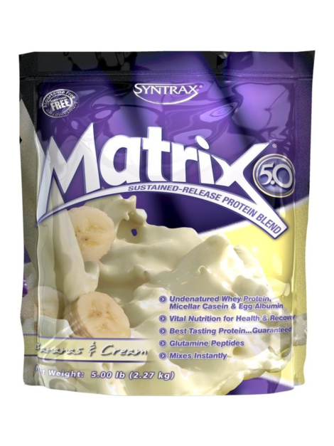 Многокомпонентный протеин Matrix 5.0, вкус «Банан», 2.3 кг, SYNTRAX