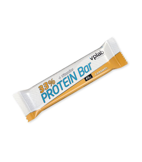 Протеиновый батончик 33% Protein, вкус «Карамель», 45 гр, VPLab