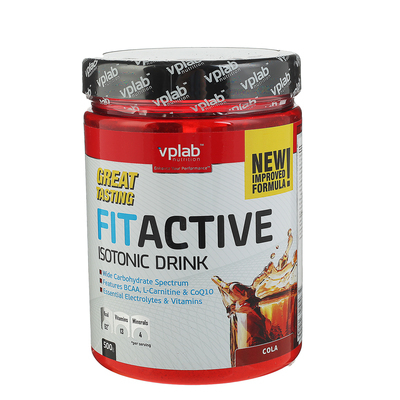 Изотонический напиток с витаминами и минералами FitActive, вкус «Кола», 500 гр, VPLab