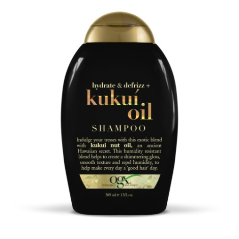 Шампунь для увлажнения и гладкости волос с маслом гавайского ореха (кукуи), 385 мл, OGX