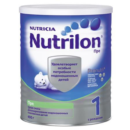Молочная смесь для недоношенных и маловесных детей Nutrilon PRE 1, 400 гр, Nutrilon