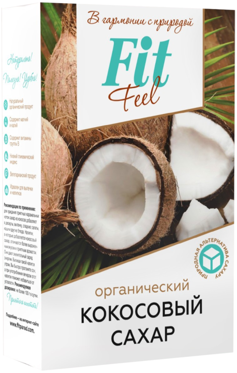 Кокосовый органический сахар, 200 г, FitFeel