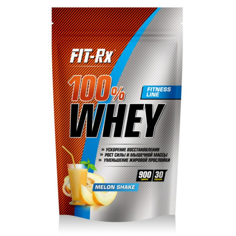 Сывороточный протеин Fit-Rx 100% Whey (дынный шейк) 900 гр