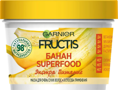 Питательная маска для волос &quot;Банан&quot;, 390 мл, Fructis Superfood