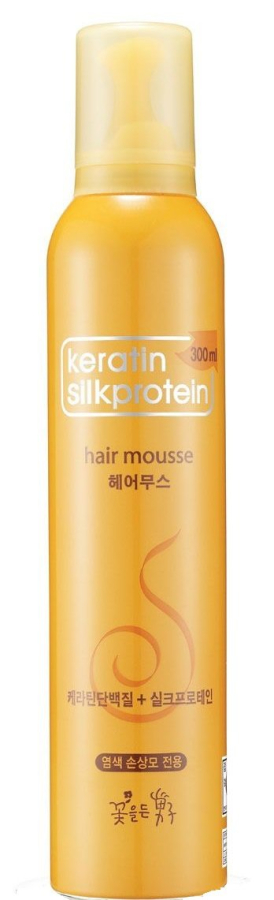 Мусс для укладки волос  с протеинами шелка «МФ Кератин», 300 мл, Flor de Man