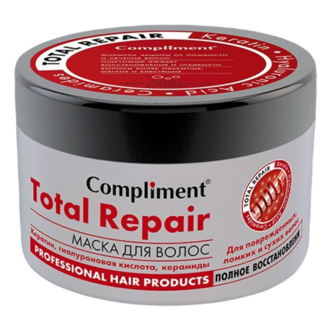 Маска для волос Total Repair с кератином Полное восстановление, 500 мл, Compliment