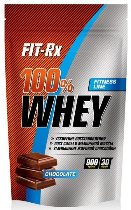 100% Whey, вкус шоколад, 900 гр,  Fit-Rx