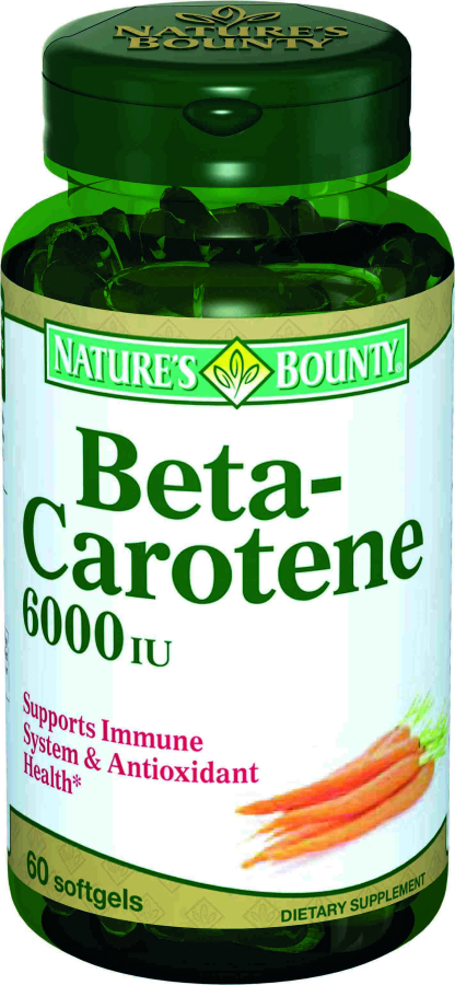 Бета-каротин 600 ме, 60 капсул, Nature's Bounty