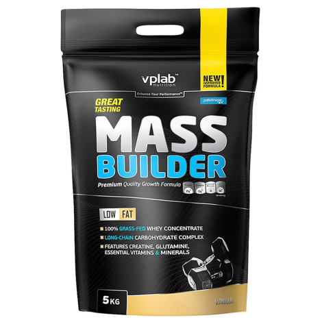 Гейнер Mass Builder, вкус «Ваниль», 5 кг, VPLab
