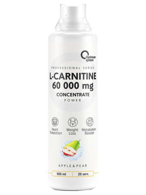 L-Carnitine Concentrate 60 000 Power, яблоко  груша, 500 мл, Optimum System