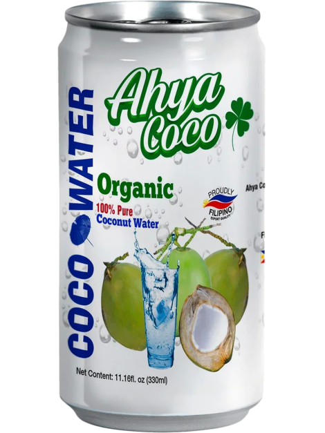 Органическая кокосовая вода 100% натуральная, 330 мл, AHYA