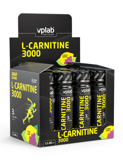 L-Carnitine 3000 Shot, 12*80 мл, VPLab Nutrition