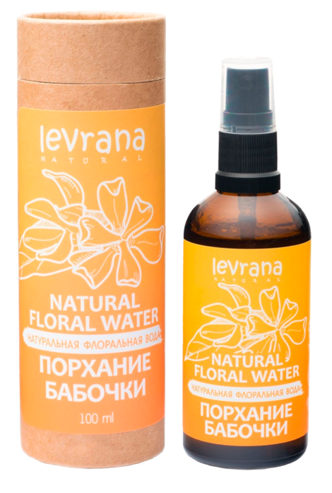 Натуральная флоральная вода для лица и тела, Порхание бабочки, 100 мл, Levrana