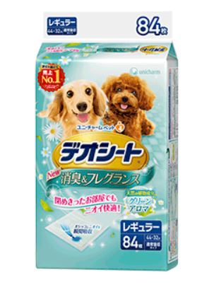Подстилки (пеленки) для собак дезодорирующие, с ароматом зелени, 44*32 см, 84 шт, UNICHARM
