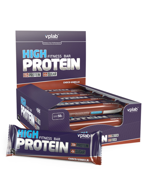 Батончик 40% High Protein bar, Шоколад-Ваниль, 20 шт, VPLab Nutrition
