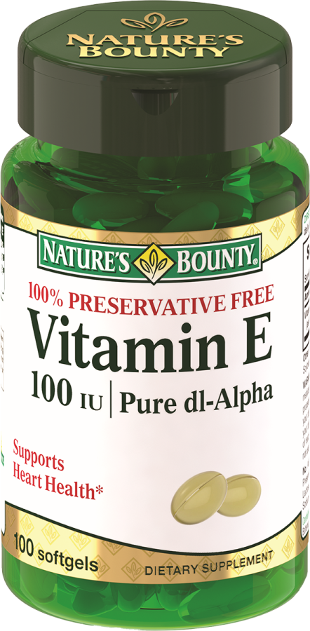 Витамин Е 100 мг, 100 капсул, Nature's Bounty