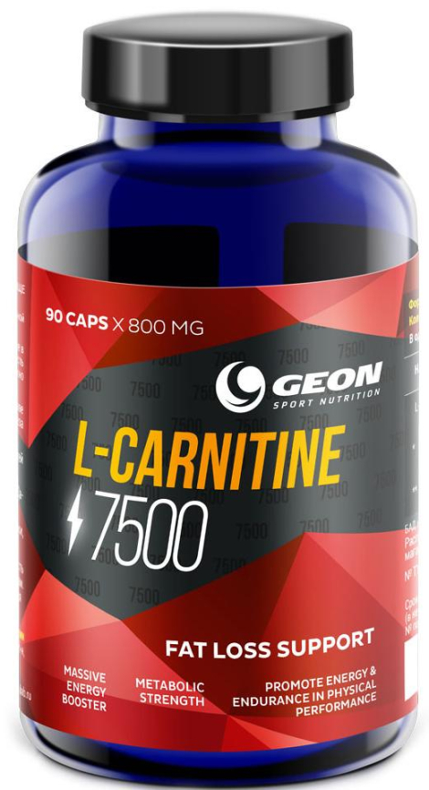 L-carnitine 7500,  90 капсул, GEON
