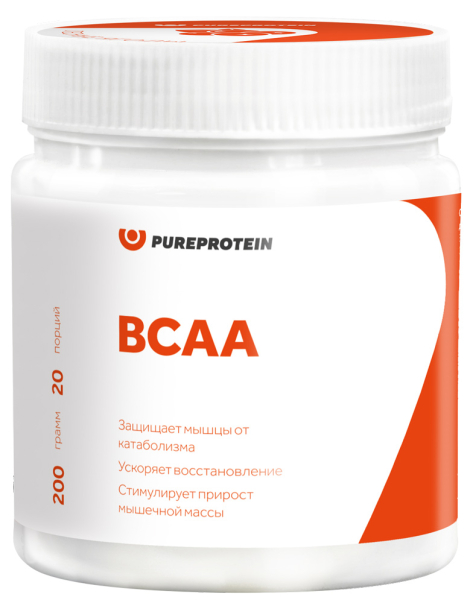 Аминокислоты BCAA, вкус «Апельсин», 200 гр, Pure Protein