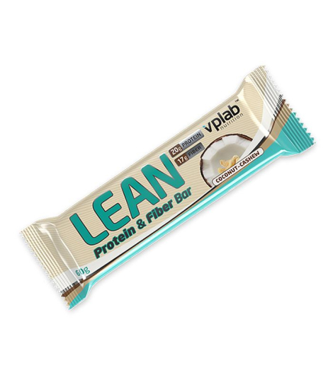 Батончик Lean Protein &amp; Fiber, вкус «Кокос-кешью», 60 гр, VPLab
