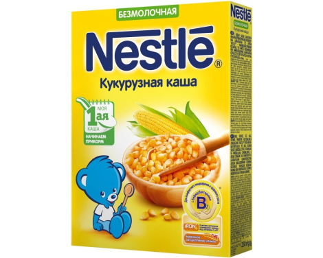 Каша безмолочная кукурузная с бифидобактериями, 200 гр, Nestle