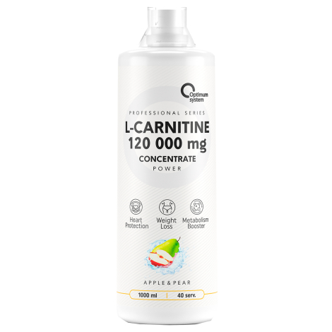 L-Carnitine Concentrate 120 000 Power , яблоко и груша, 1 л, Optimum System