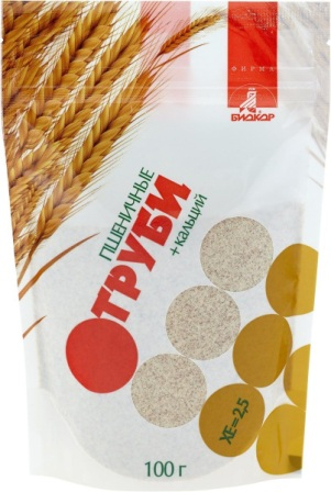 Отруби пшеничные с кальцием молотые, 100 гр, Лито
