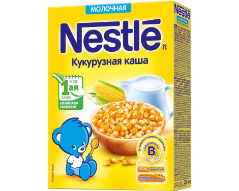 Каша молочная кукурузная с бифидобактериями, 250 гр, Nestle
