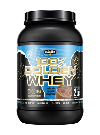 Протеин 100% Golden Whey, вкус Молочный шоколад, 907 гр, MAXLER