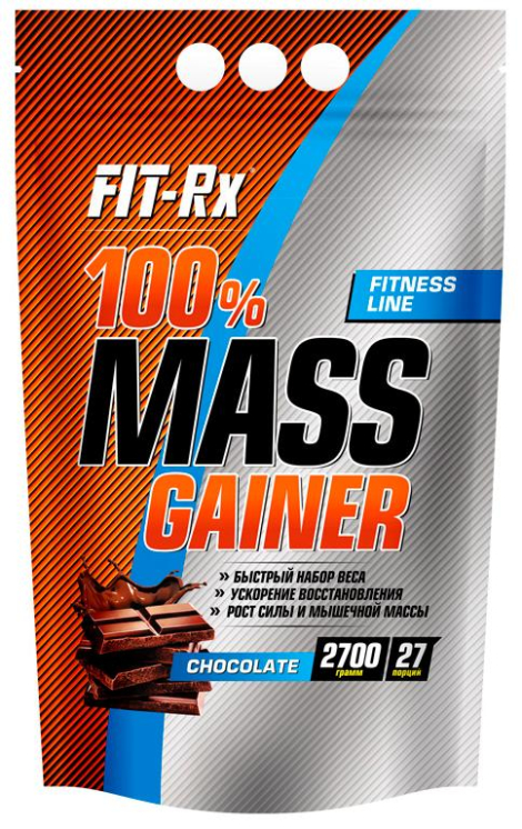 100% Mass Gainer, вкус шоколад, 900 гр,  Fit-Rx