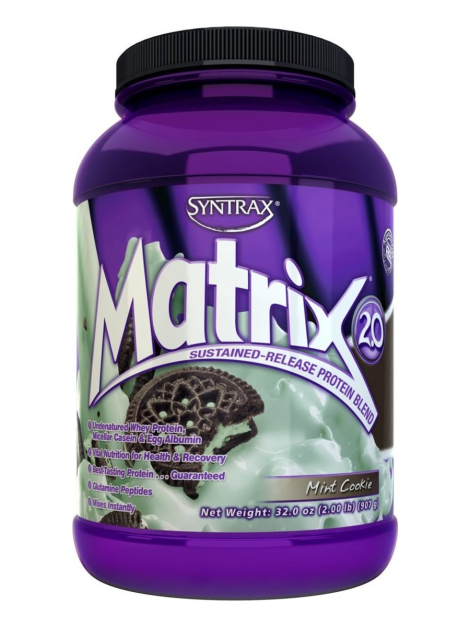 Многокомпонентный протеин Протеин Matrix 2.0, вкус «Мятное печенье», 900 гр, SYNTRAX