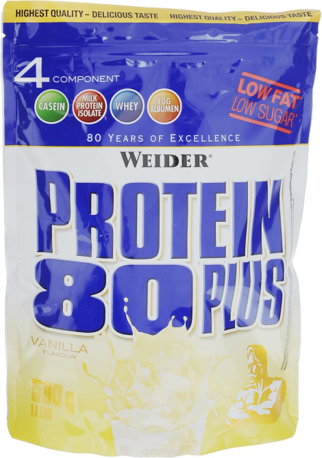 Протеин 80 Plus, вкус «Ваниль», 500 гр, Weider