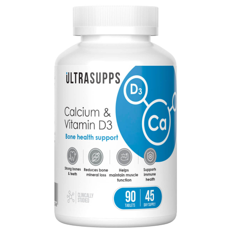 Кальций и Витамин Д3, 90 таблеток, Ultrasupps