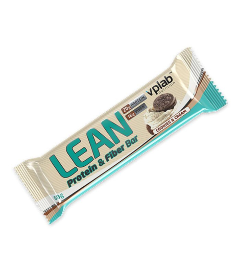 Батончик Lean Protein &amp; Fiber, вкус «Печенье-крем», 60 гр, VPLab