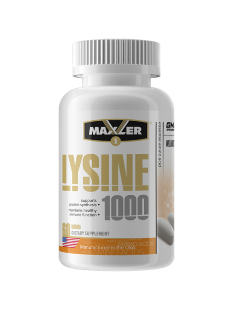 L-лизин 1000, 60 таблеток, MAXLER