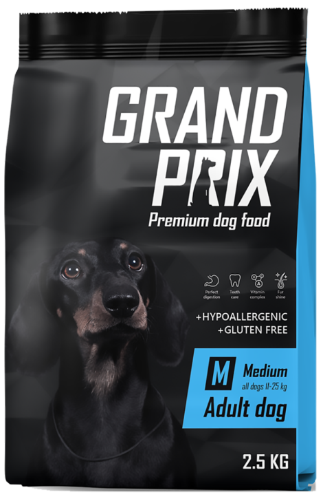 Сухой корм для взрослых собак средних пород GRAND PRIX Medium Adult , 2.5 кг, GRAND PRIX