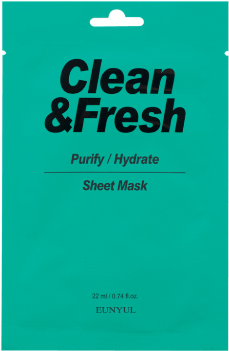 Тканевая маска для очищающего и увлажняющего эффекта, 22мл, EUNYUL