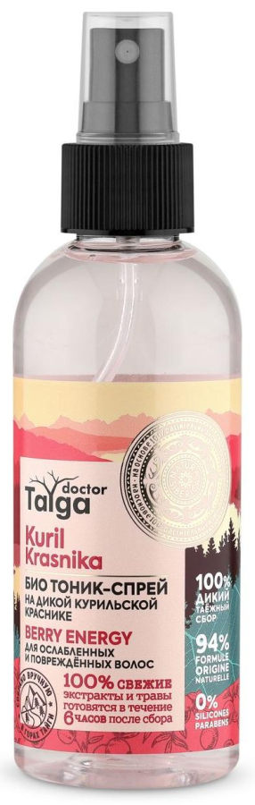 Тоник-спрей Doctor Taiga для ослабленных и поврежденных волос, 170 мл, Natura Siberica