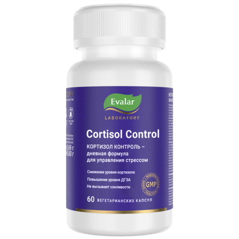 Кортизол контроль, 60 капсул, Evalar Laboratory