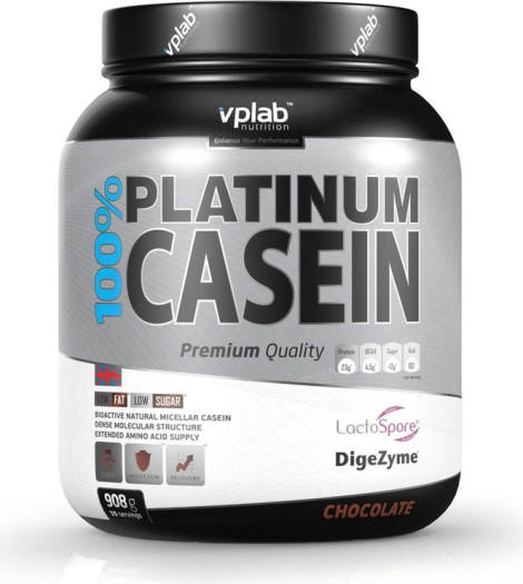 Казеиновый протеин 100% Platinum, вкус «Шоколад», 908 гр, VPLab