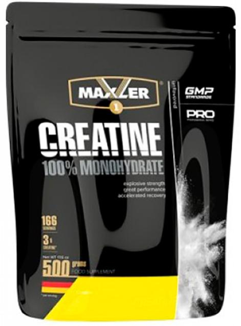 Креатин Creatine 100% Monohydrate, 500 гр, MAXLER (дойпак)