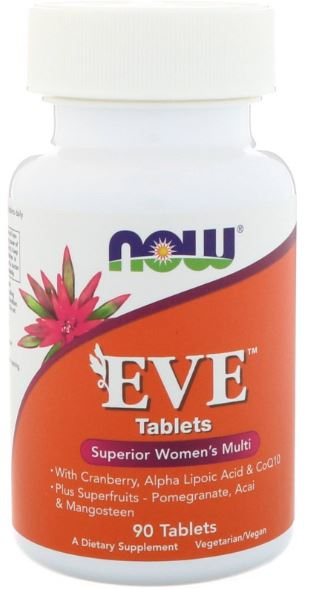 Комплекс витаминов и минералов для женщин &quot;Ева&quot;, 1530 мг, 90 таблеток, NOW