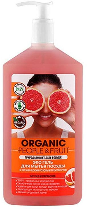 Эко гель для мытья посуды, грейпфрут, 500 мл, Organic People