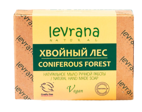 Натуральное мыло ручной работы Хвойный лес, 100 гр, Levrana
