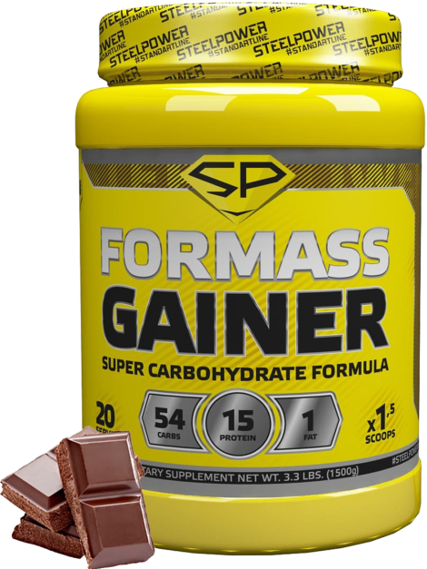 Гейнер FORMASS GAINER, 1500 гр, вкус «Классический шоколад», STEELPOWER