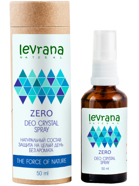 Эко дезодорант ZERO DEO CRYSTAL SPRAY, без аромата, 50 мл, Levrana