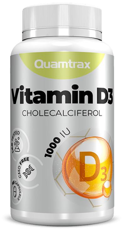 Vitamin D3 1000 МЕ (25 мкг), 60 капсул, Quamtrax