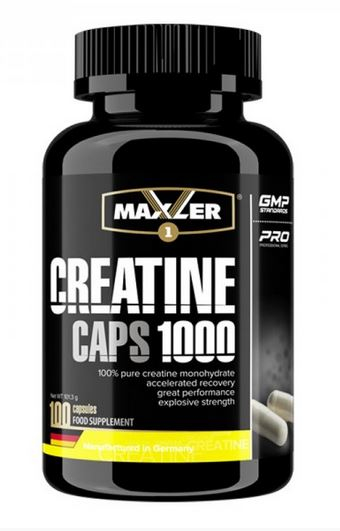 Креатин Creatine Caps 1000, 100 капсул, MAXLER